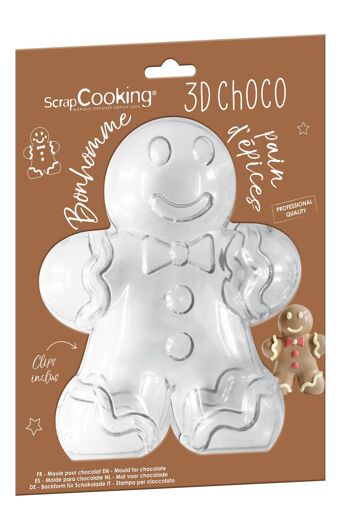 Moule 3D choco Bonhomme pain d'épices 1