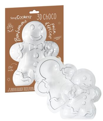 Moule 3D choco Bonhomme pain d'épices 3