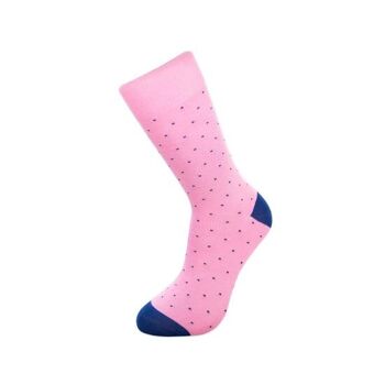 Chaussettes Bambou Rose Pois 1