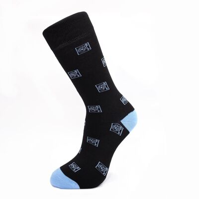 Schwarze Socken für Plattenspieler