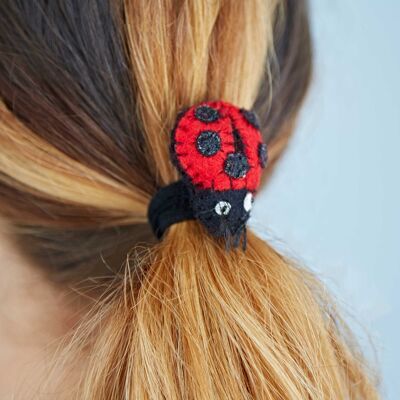 Felt Ladybird Hair Tie - Felt Hairband - Handmade