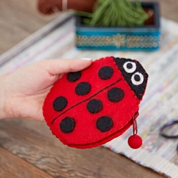 Sac à main coccinelle en feutre - cadeau pour les enfants 3