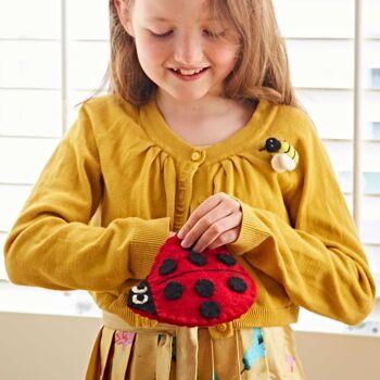 Sac à main coccinelle en feutre - cadeau pour les enfants 6