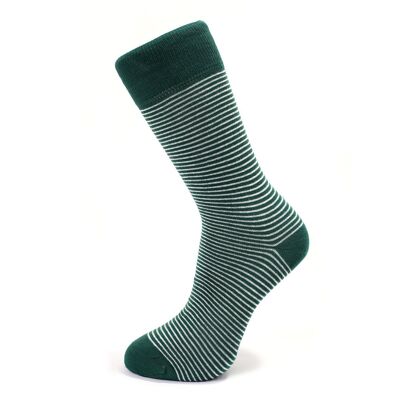 Chaussettes rayures vert et jade