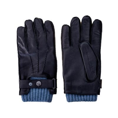 Leather gloves HELORY bluestone
