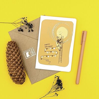 Briefpapier-Geburtstagssonne-Faltpostkarte 10 x 15 cm