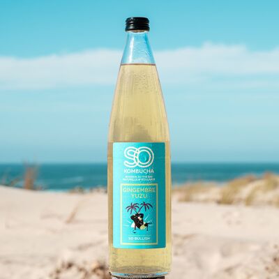 SO KOMBUCHA GINGER YUZU aus fermentiertem Grüntee - 750 ml