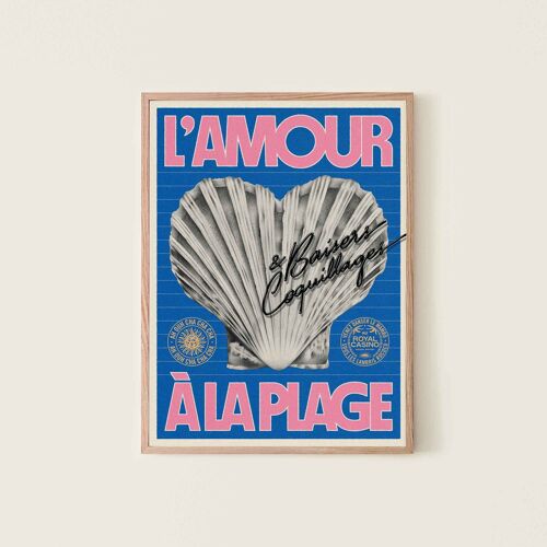 Affiche - L'amour à la plage - 50x70cm