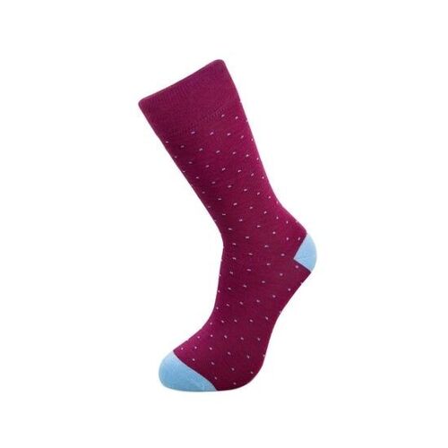 Burgundy Dots Bamboo Socks