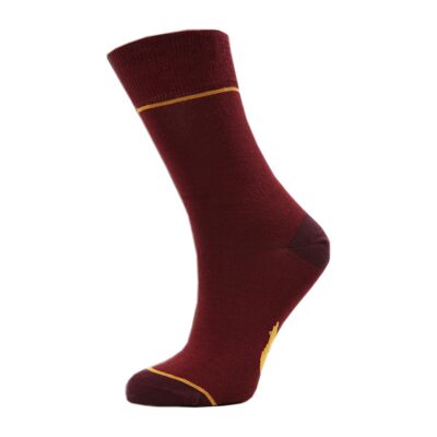 Chaussettes classiques en bambou bordeaux