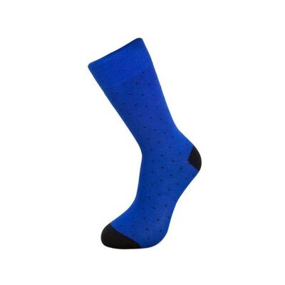 Electric Blue Dots Bamboo Socks