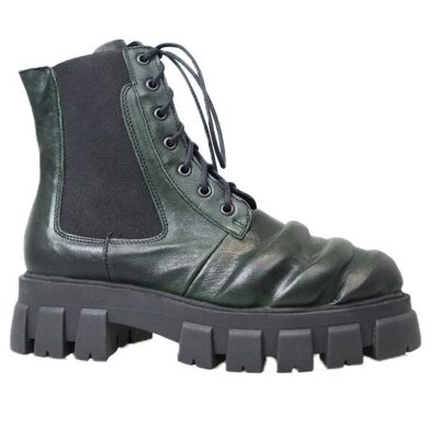 women Leather shoes LEFOU  GREEN AW23 PAPUCEI