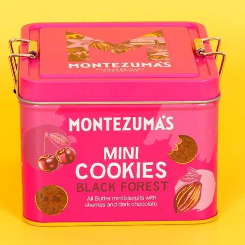 All Butter Black Forest Mini Cookies with Cherries and Dark Chocolate 200g Tin
