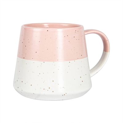 Nicola Spring Ceramic Dipped  Coffee Mug  370ml Dusty Pink