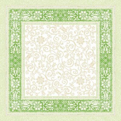 Tablecloth Lara in green from Linclass® Airlaid 80 x 80 cm, 20 pieces