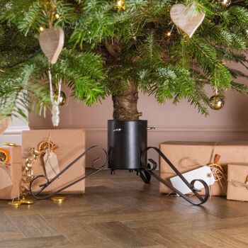 Support d'arbre de Noël traditionnel noir - Par Harbour Housewares 2