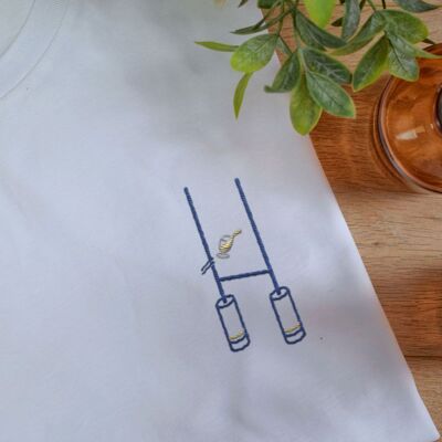 Embroidered T-shirt - Between the Poles