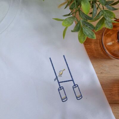 Embroidered T-shirt - Between the Poles