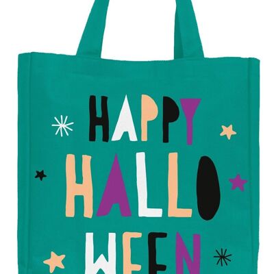 Trick or Treat Candy Bag Turquoise - Happy Halloween