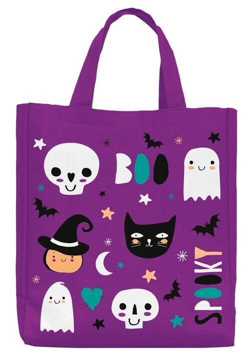 Trick or Treat Candy Bag Purple - Happy Halloween