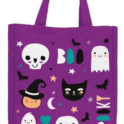 Trick or Treat Candy Bag Purple - Happy Halloween
