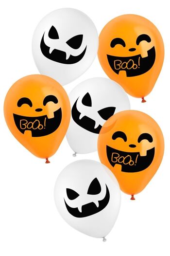 Ballons Latex Halloween - BoOo! - 23 cm - 6 pièces 1