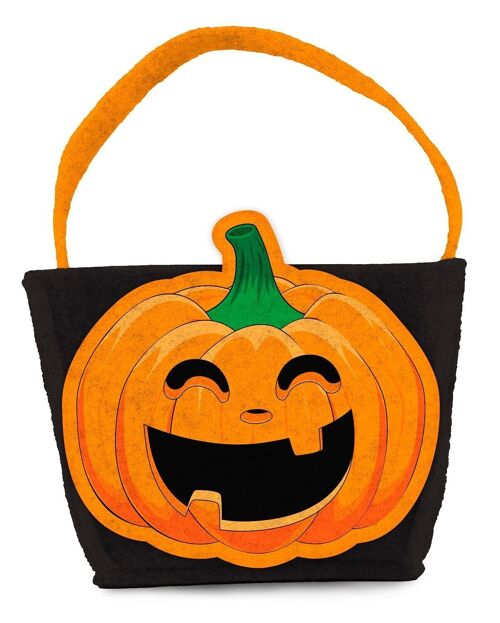Trick or Treat Bag Felt Pumpkin - BoOo! - 27x20x10 cm