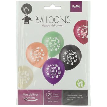 Ballons Happy Halloween 33cm - 6 pièces 2