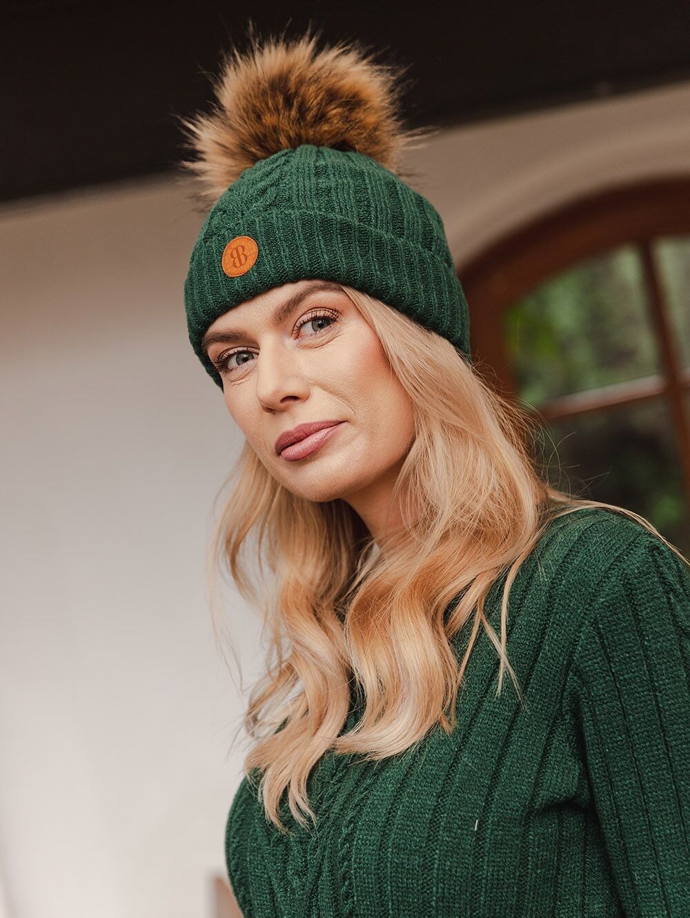 Gorro LIVIA verde botella