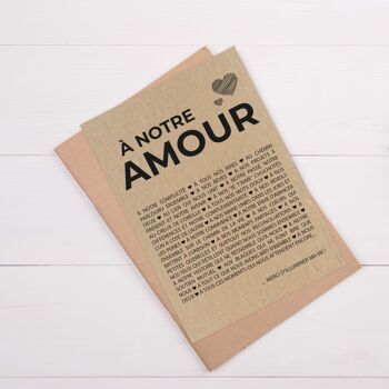 Carte postale "A notre amour" 2
