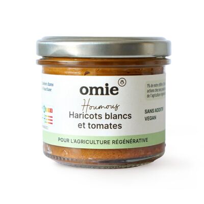 Hummus organic white beans tomato basil - beans from Tarn-et-Garonne - 90 g