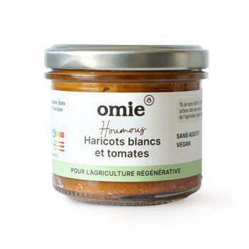 Houmous haricots blancs tomate basilic bio - haricots du Tarn-et-Garonne - 90 g 1