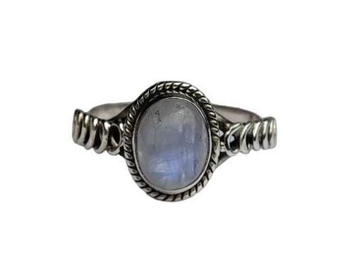 Natural Moonstone Stone 925 Silver Silver Handmade Ring