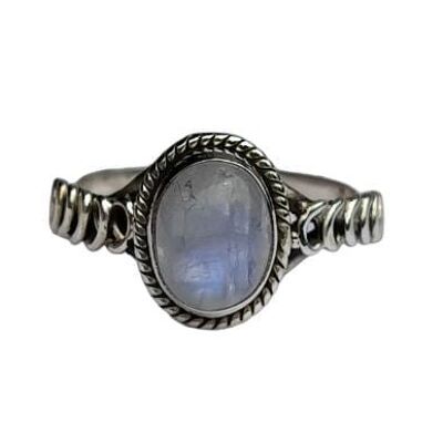 Natürlicher Mondstein 925 Silber Silber handgefertigter Ring