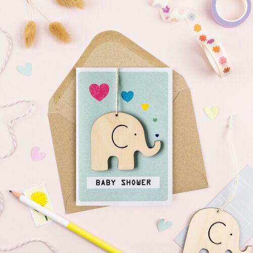 Baby Shower Elephant Card