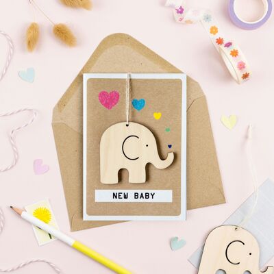 Nouvelle carte de bébé éléphant