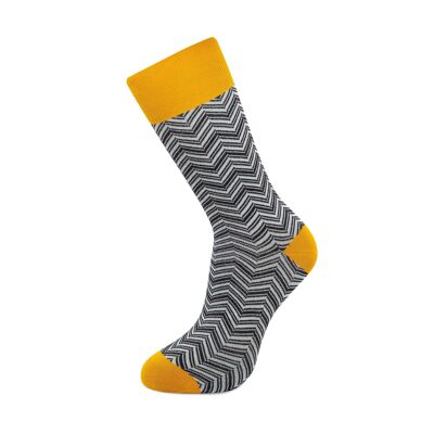 Chaussettes Bambou Chevrons Jaune