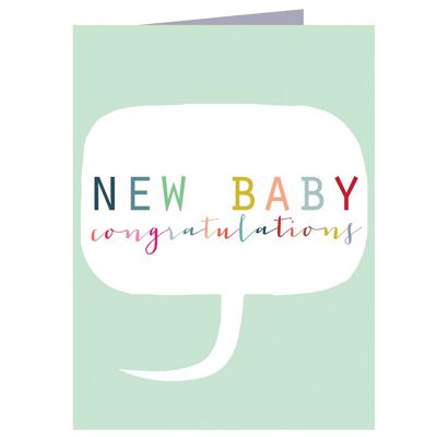 TWB05 Mini carte de félicitations pour nouveau bébé