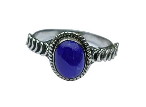 Real Lapis Lazuli 925 Sterling Silver Handmade Ring