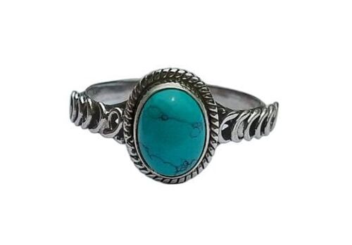 Beautiful Turquiose Stone 925 Sterling Silver Handmade Ring