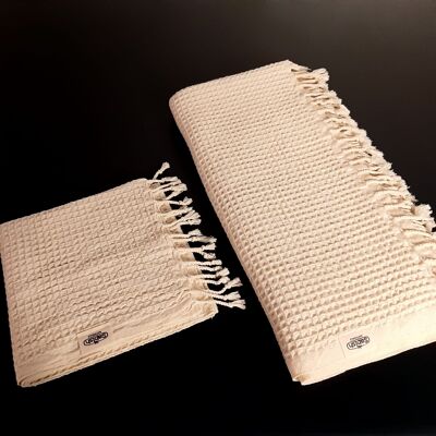 Serviette Gaufre Luxe - 100% coton - 50 x 70 cm