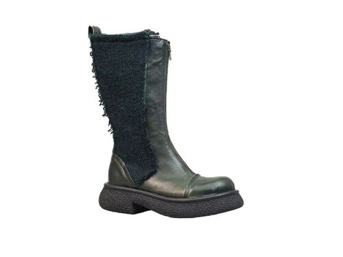 women Leather shoes SPARK GREEN AW23 PAPUCEI