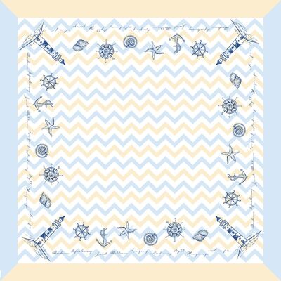 Tablecloth Maritime in blue from Linclass® Airlaid 80 x 80 cm, 20 pieces