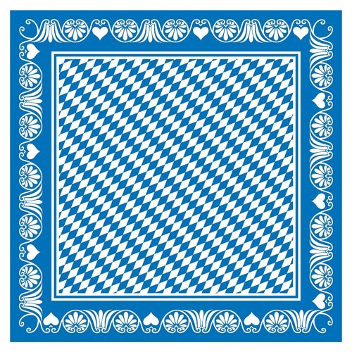 Tischdecke Bavaria in Blau aus Linclass® Airlaid 80 x 80 cm, 20 Stück