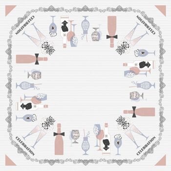 Nappe Celebration en gris-rose en Linclass® Airlaid 80 x 80 cm, 20 pièces