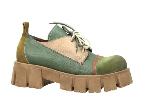 women Leather shoes TOWSER GREEN  AW23 PAPUCEI