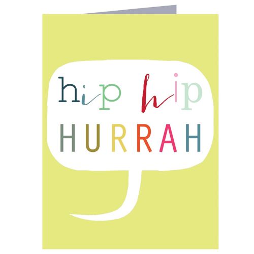 TWB10 Mini Hip Hip Hurrah Card