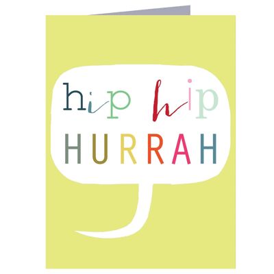 TWB10 Mini Hip Hip Hurray Card