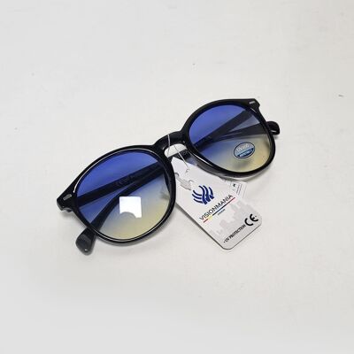 Black Visionmania sunglasses with gradient blue glasses