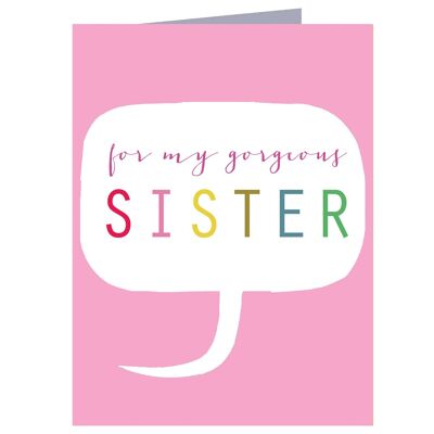 TWB19 Mini carte de soeur magnifique